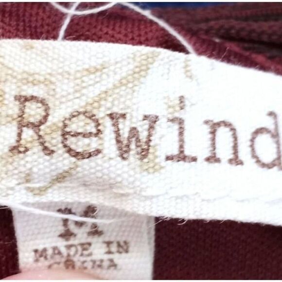 REWIND BURGUNDY TEXTURED DRESS SZ.M EUC. - Picture 5 of 6